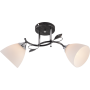 Изображение Люстра потолочная Light House SRS-20660/2 черный + хром, плафоны белые  ИМ Light-Deco 
