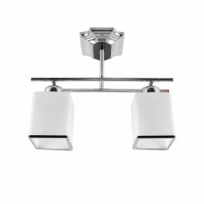Люстра потолочная Light House SRS-20519/2 хром, плафоны белые с каймой