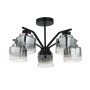 Изображение Люстра потолочная Light House SRS-20667/5 черная, плафоны дымчатые ИМ Light-Deco 