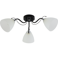 Люстра стельова Light House SRS-20761/3 чорний + хром, плафони білі