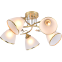 Изображение Люстра потолочная Light House SRS-20857/5 золотой + хром, плафон белый с каймой ИМ Light-Deco 1 