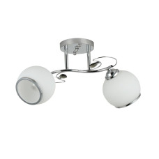 Люстра стельова Light House SRS-20660/2 хром, плафони білі з облямівкою