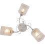 Изображение Люстра потолочная Light House SRS-20721/3 белый + хром, плафон белый матовый с узором ИМ Light-Deco 2 