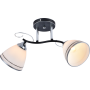 Изображение Люстра потолочная Light House SRS-20856/2 черный + хром, плафон белый с каймой ИМ Light-Deco 1 