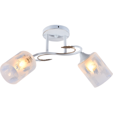 Люстра стельова Light House SRS-20742/2 білий + золотий, плафон білий з візерунком