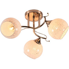 Люстра стельова Light House SRS-20738/3 золото, плафон білий з візерунком