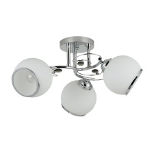 Люстра стельова Light House SRS-20660/3 хром, плафони білі з облямівкою