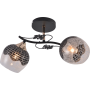Зображення Люстра стельова Light House SRS-20744/2 чорний + золотий, плафон чорний + прозорий з візерунком ИМ Light-Deco 1 