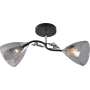 Зображення Люстра стельова Light House SRS-20709/2 чорний + хром, плафон димчастий ИМ Light-Deco 1 