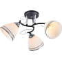 Изображение Люстра потолочная Light House SRS-20856/3 черный + хром, плафон белый с каймой ИМ Light-Deco 1 