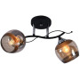 Зображення Люстра стельова Light House SRS-20740/2 чорний + хром, плафон чорний + прозорий ИМ Light-Deco 1 
