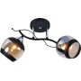 Зображення Люстра стельова Light House SRS-20740/2 чорний + хром, плафон чорний + прозорий ИМ Light-Deco 