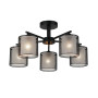 Изображение Люстра потолочная Light House SRS-20665/5 черная, плафоны черные с белым ИМ Light-Deco 1 