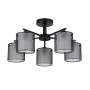 Изображение Люстра потолочная Light House SRS-20665/5 черная, плафоны черные с белым ИМ Light-Deco 