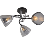 Зображення Люстра стельова Light House SRS-20710/3 чорний + хром, плафон димчастий ИМ Light-Deco 2 