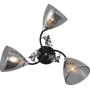 Зображення Люстра стельова Light House SRS-20710/3 чорний + хром, плафон димчастий ИМ Light-Deco 1 