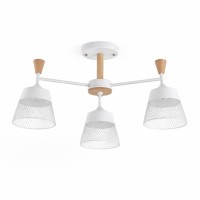 Люстра стельова на 3 плафони VALESO XL25020-3 для вітальні та спальні Білий дерево XL25020-3