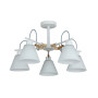 Зображення Люстра стельова Light House SRS-20716/5 білий + дерево ИМ Light-Deco 