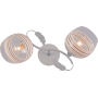 Изображение Люстра потолочная Light House SRS-20727/2 белый + хром, плафон прозрачный + белый с узором ИМ Light-Deco 2 