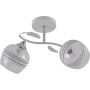Изображение Люстра потолочная Light House SRS-20727/2 белый + хром, плафон прозрачный + белый с узором ИМ Light-Deco 