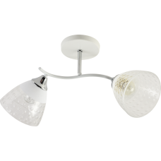 Люстра стельова Light House SRS-20709/2 білий + хром, плафон білий з прозорим