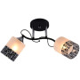 Изображение Люстра потолочная Light House SRS-20714/2 черный + хром, плафон белый + прозрачный с узором ИМ Light-Deco 1 