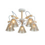 Зображення Люстра стельова Light House SRS-20779/5 білий + дерево, плафон бурштиновий  ИМ Light-Deco 1 