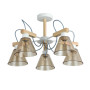 Зображення Люстра стельова Light House SRS-20779/5 білий + дерево, плафон бурштиновий  ИМ Light-Deco 