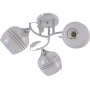 Зображення Люстра стельова Light House SRS-20727/3 білий + хром, плафон прозорий + білий з візерунком ИМ Light-Deco 