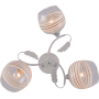 Зображення Люстра стельова Light House SRS-20727/3 білий + хром, плафон прозорий + білий з візерунком ИМ Light-Deco 2 
