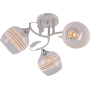 Зображення Люстра стельова Light House SRS-20727/3 білий + хром, плафон прозорий + білий з візерунком ИМ Light-Deco 1 