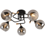 Зображення Люстра стельова Light House SRS-20719/5 чорний + золото + дерево, плафон сірий глянцевий ИМ Light-Deco 2 