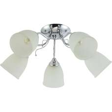 Люстра стельова Light House SRS-20762/5 хром, білі плафони
