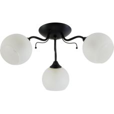 Люстра стельова Light House SRS-20759/3 чорна, плафони білі 