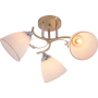 Зображення Люстра стельова Light House SRS-20734/3 золотий + хром, плафон білий матовий з облямівкою ИМ Light-Deco 2 