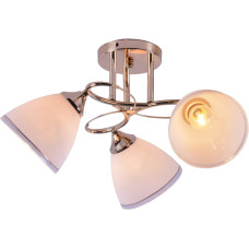 Люстра стельова Light House SRS-20729/3 золото, плафон білий з облямівкою