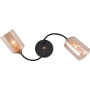 Изображение Люстра потолочная Light House SRS-20699/2 черный + медь, плафон янтарный ИМ Light-Deco 1 