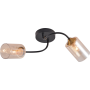 Изображение Люстра потолочная Light House SRS-20699/2 черный + медь, плафон янтарный ИМ Light-Deco 2 