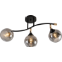 Зображення Люстра стельова Light House SRS-20717/3 чорний + золото + дерево, плафон сірий глянцевий ИМ Light-Deco 2 