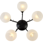 Зображення Люстра стельова Light House SRS-20759/5 чорна, плафони білі ИМ Light-Deco 3 