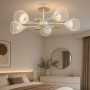 Зображення Люстра стельова на 5 плафонів VALESO N6779/5 білий + дерево ИМ Light-Deco 1 