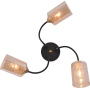 Изображение Люстра потолочная Light House SRS-20699/3 черный + медь, плафон янтарный ИМ Light-Deco 1 