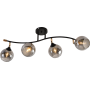 Зображення Люстра стельова Light House SRS-20717/4 чорний + золото + дерево, плафон сірий глянцевий ИМ Light-Deco 2 