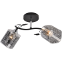 Изображение Люстра потолочная Light House SRS-20720/2 черный + хром, плафон прозрачный с черным узором ИМ Light-Deco 1 