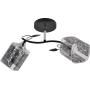 Изображение Люстра потолочная Light House SRS-20720/2 черный + хром, плафон прозрачный с черным узором ИМ Light-Deco 