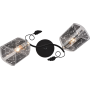 Изображение Люстра потолочная Light House SRS-20720/2 черный + хром, плафон прозрачный с черным узором ИМ Light-Deco 2 