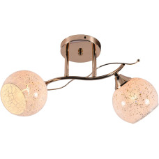 Люстра стельова Light House SRS-20738/2 золотий, плафон білий з візерунком