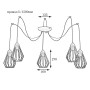 Зображення Люстра павук на п'ять плафонів MSK Electric Silvia NL 05371-5 ИМ Light-Deco 1 