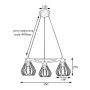 Зображення Люстра підвісна лофт на три плафони MSK Electric Silvia NL 205371-3 ИМ Light-Deco 1 