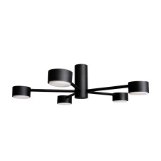 Люстра cтельова MSK Electric Copter на п'ять круглих плафонів під лампи GX53 чорна NL 8041-5 BK